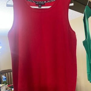 Christmas RED Sleeveless Shell - Cable & Gauge